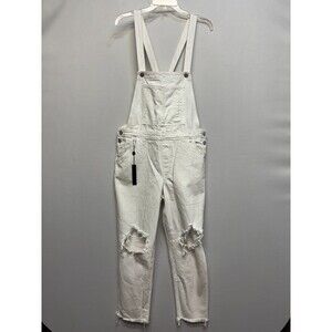 NWT Blank NYC Women Denim Overalls Jumpsuit Size 30 White Jean D094 -16